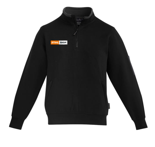 Crew 1/4 Zip Sweatshirt - Black/Charcoal ZT366