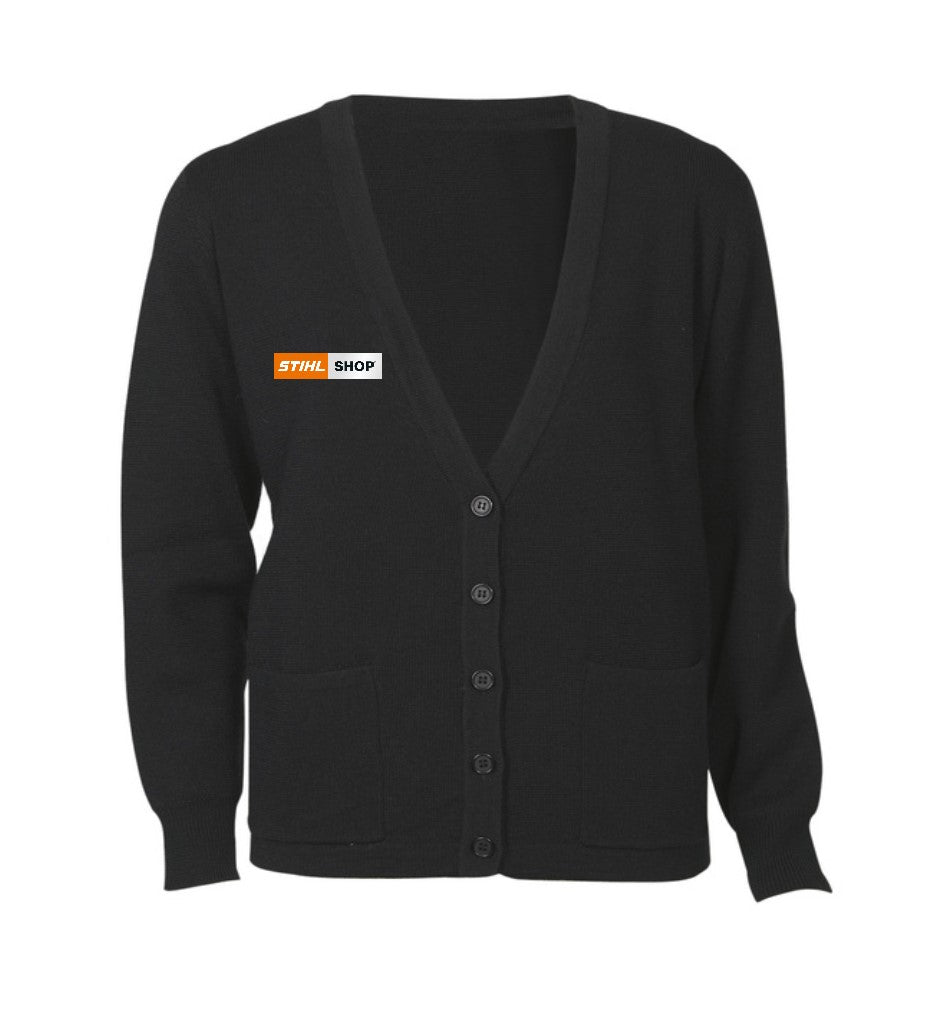 Merino Blend Cardigan with Pockets - Black LC8008